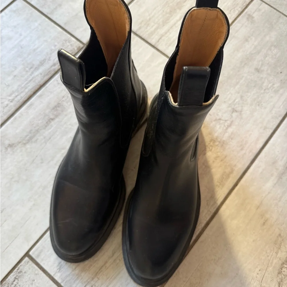 DEAR FRANCES black leather chelsea boots size 39 1/2 - Picture 7 of 16